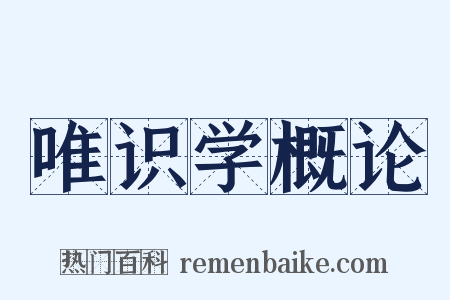 唯识学概论是什么意思的图片
